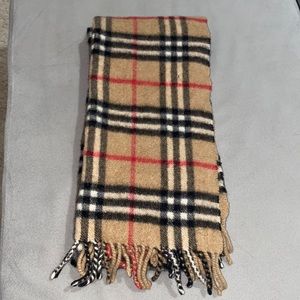 Authentic Burberry cashmere plaid scarf